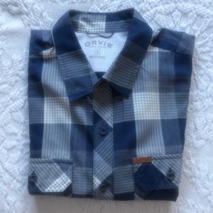 Men’s short sleeved Orvis shirt size M
